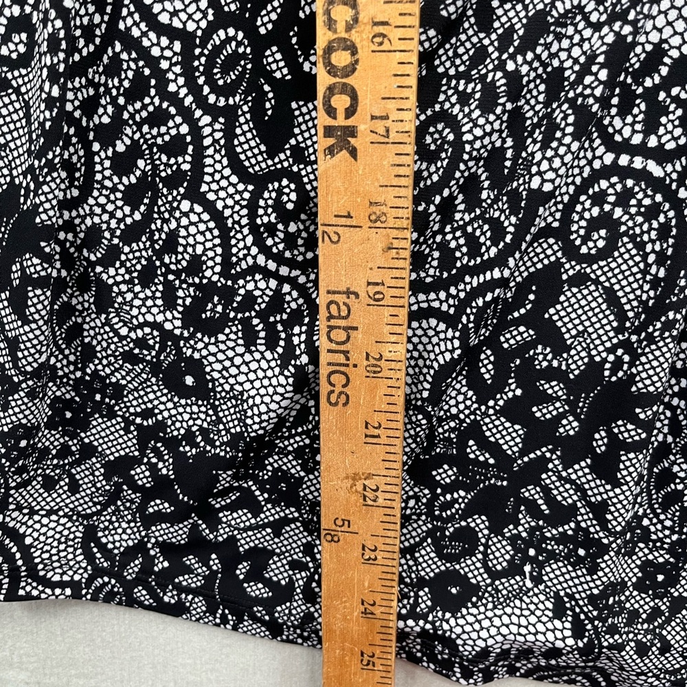 Womens Apt. 9 Black Lace Sleeveless Witchy Goth Blouse Size 0X - Picture 4 of 8